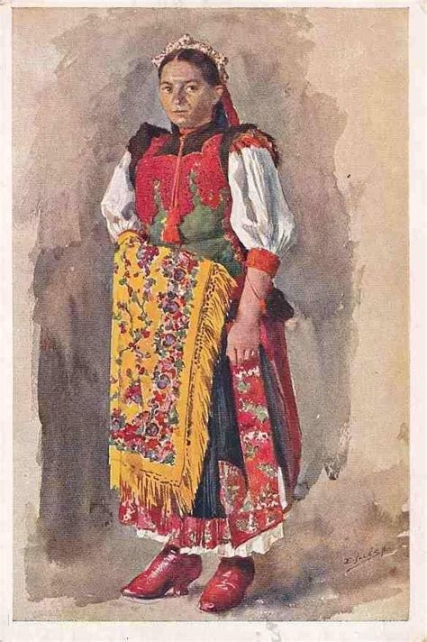 Ilustrácia: Žena v sebechlebskom svadobnom kroji.