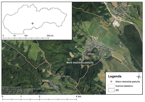 Mapa znázorňujúca oblasti Jánošíkovho pôsobenia