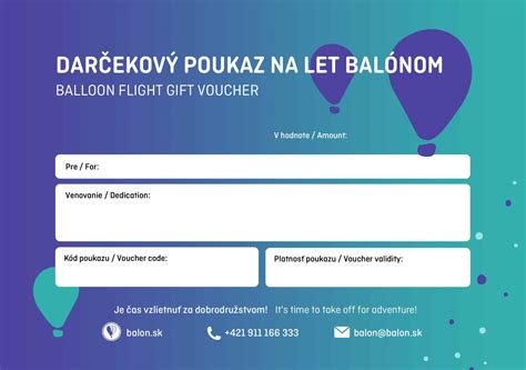 Poukaz na zážitok, let balónom, vstupenky na koncert