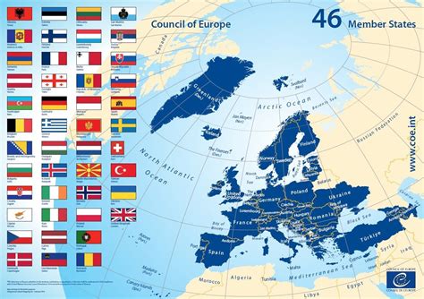 Map of the founding members of the Council of Europe