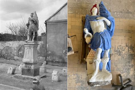 Súčasná fotografia kaplnky alebo sochy sv. Floriána