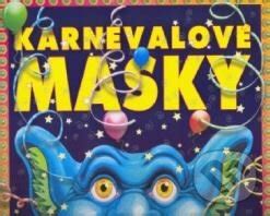 Ilustrácia rôznych typov detských karnevalových masiek (zvieracie, rozprávkové, abstraktné)