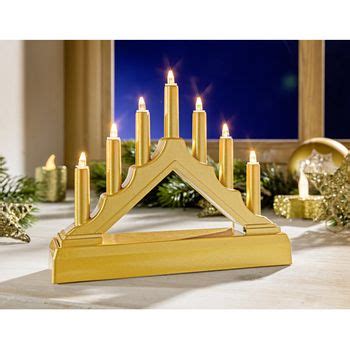 Elektrický vianočný svietnik do okna s dreveným podstavcom a teplým svetlom