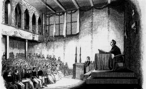 historická kresba modlitebne v dome Rauhes Haus z roku 1846