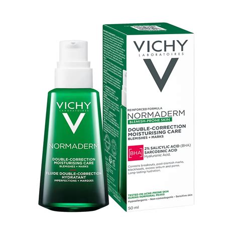 Infografika: Kľúčové zložky Vichy Normaderm gélu a ich účinky na pleť
