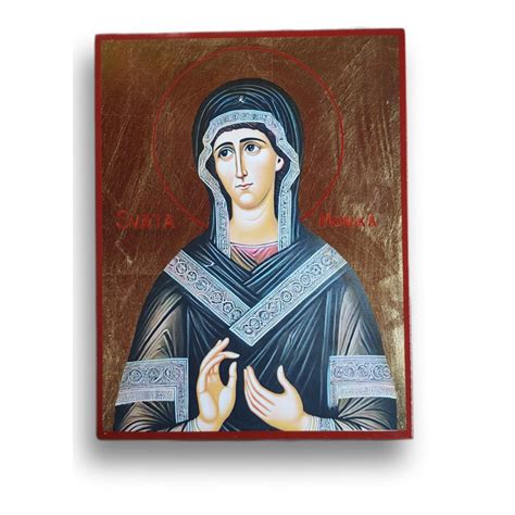 historická ilustrácia alebo ikona svätej Moniky, matky svätého Augustína