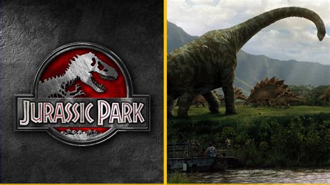 Tematické logo Jurského parku s dinosaurom