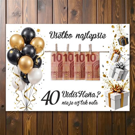 Tematická koláž oslavy menín s balónmi a darčekmi