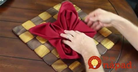 Ukážka rôznych spôsobov skladania látkových obrúskov