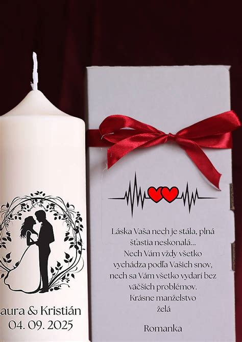 štýlová obálka s venovaním na svadobný dar