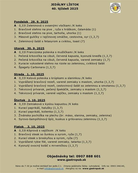 Detailná schéma zloženia RACIO menu pre spoločenské akcie