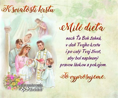 infografika znázorňujúca proces krstu od výberu krstných rodičov až po samotný obrad v kostole