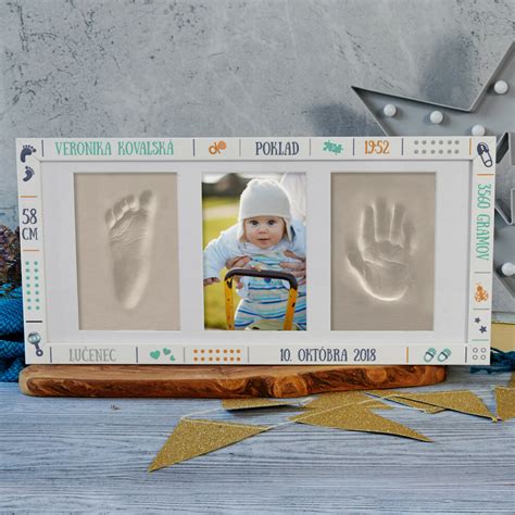Produktové foto: Trojitý rámik na odtlačok rúčky a nôžky