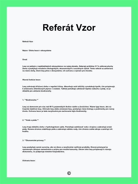 schéma logickej štruktúry referátu (úvod, hlavná časť, záver)