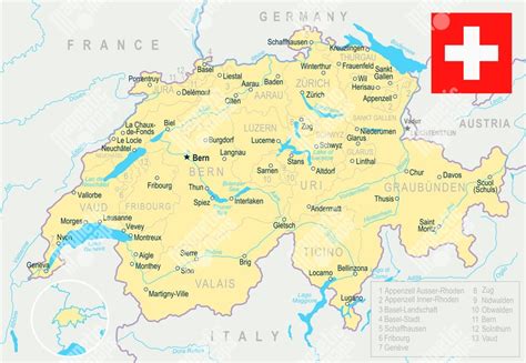 ilustračná mapa Nemecka, Rakúska a Švajčiarska s vyznačenými regionálnymi pozdravmi