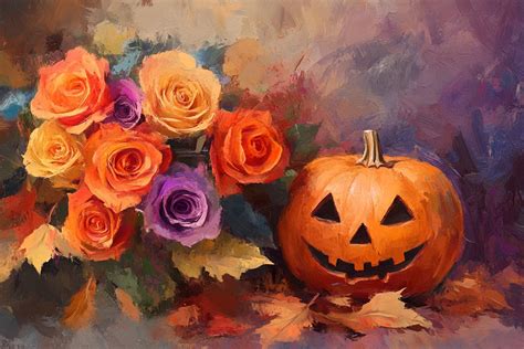 ilustračná fotografia s halloweenskou tematikou, tekvicami a dekoráciami