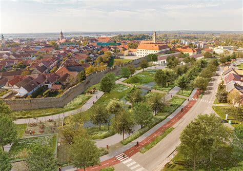 panoramatický pohľad na historické centrum mesta Prešov a architektúru Slovenskej ulice