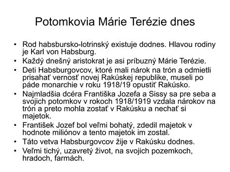 Genealogická schéma potomkov Márie Terézie a Františka I.