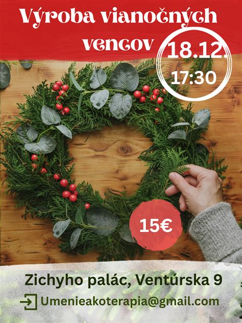 Ukážka rôznych typov a farebných prevedení vianočných vencov.