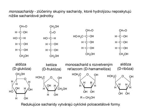 infografika znázorňujúca chemické zloženie sacharidov a ich rozdelenie na monosacharidy, oligosacharidy a polysacharidy