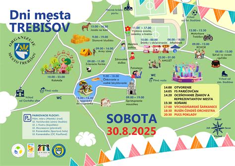 mapa mesta Trebišov s vyznačeným matričným úradom alebo miestnymi časťami
