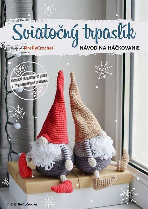 Ručne vyrobený háčkovaný škriatok