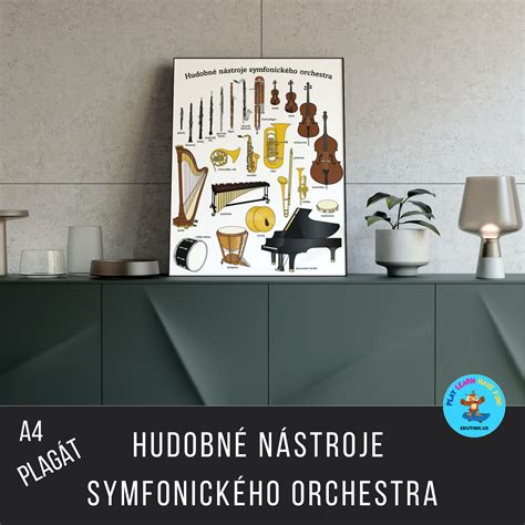 Ilustrácia znázorňujúca hudobné nástroje orchestra
