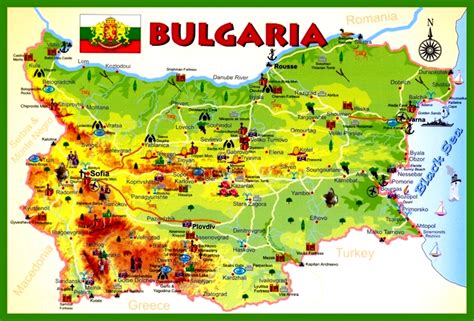 Mapa Bulharskej ľudovej republiky