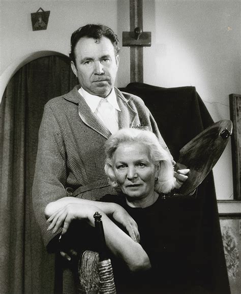 Portrét Ľudovíta Fullu s manželkou, autor fotografie Karol Kállay, 1952