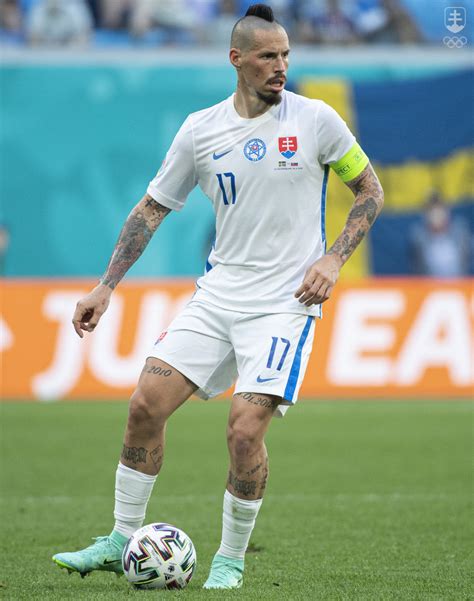 Fotografia Mareka Hamšíka v reprezentačnom drese Slovenska
