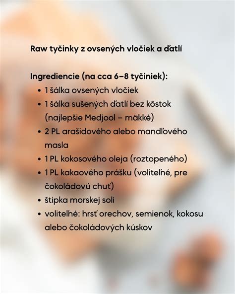 Infografika: Základné raw ingrediencie pre korpus a krém s popiskami