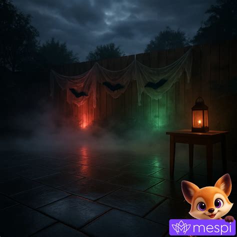 fotografia halloweenskej výzdoby v klube