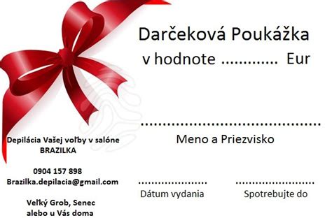 Šablóna darčekového poukazu vo Worde