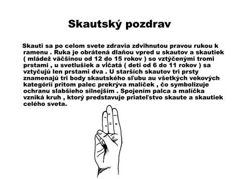 Fotografia skautov dávajúcich skautský pozdrav s troma prstami