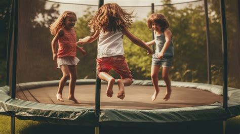 Deti a dospelí skákajúci na trampolínach v zábavnom parku