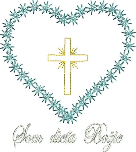 ilustrácia - ruka držiaca symbol krstu (krížik, holubica) v jemných farbách