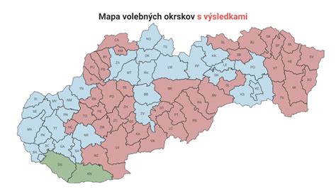 Mapa výsledkov prezidentských volieb