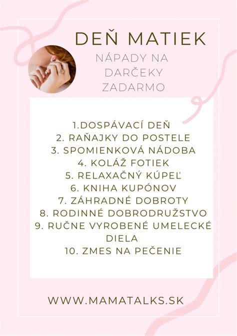 infografika: prehľad praktických darčekov pre mamičku na materskej (relax, pomoc v domácnosti, zdravie)