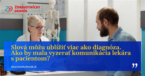 Fotografia zdravotnej sestry empaticky komunikujúcej s pacientom