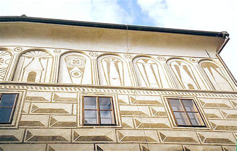 Sgrafitová výzdoba Sobášneho paláca