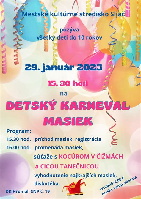 Infografika: Zoznam materiálov potrebných na výrobu masiek a výzdobu na karneval