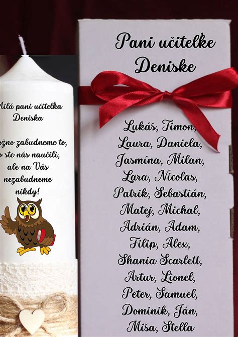 Hotový darček v darčekovej krabičke ozdobený ručne vyrobenou papierovou mašľou a visačkou.