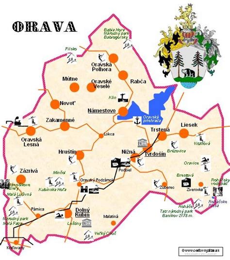 Ilustračná mapa Oravy, rodiska a pôsobiska Hviezdoslava