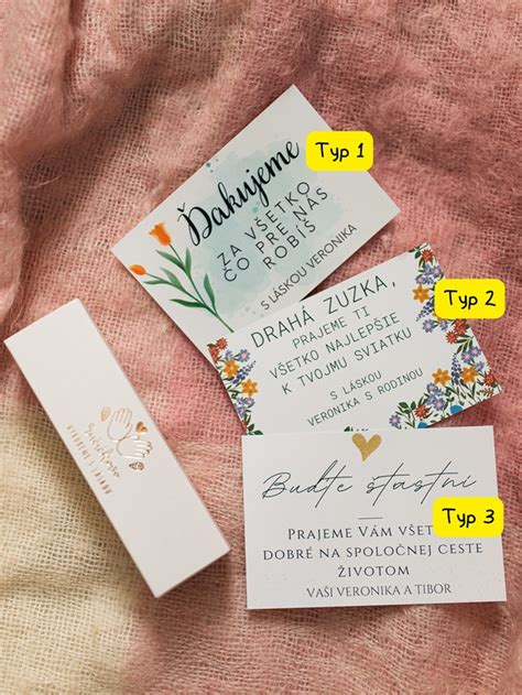 fotografia darčekovej kartičky s ručne písaným textom