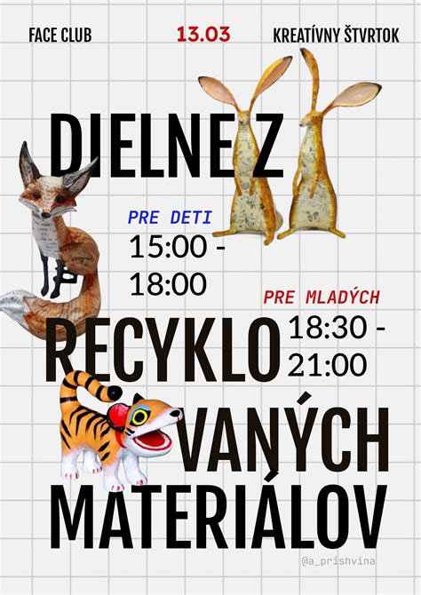 Ukážky kostýmov z recyklovaných materiálov (napr. kartónové krabice, plastové fľaše)