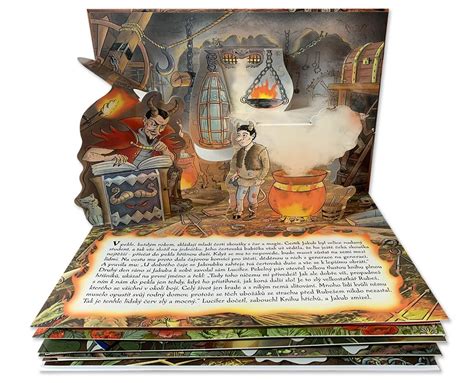 Vizuál priestorovej 3D pop-up knihy Vojtěcha Kubaštu na tému Medovníkový domček