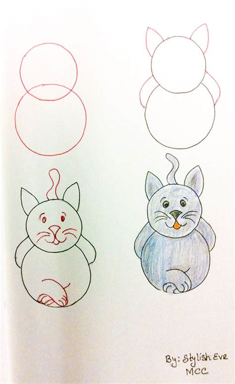 snehuliak a mačka - ilustrácia krok za krokom pre ručné kreslenie omaľovánky