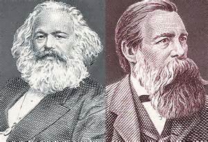 Historická ilustrácia: Mladý Karl Marx a Friedrich Engels
