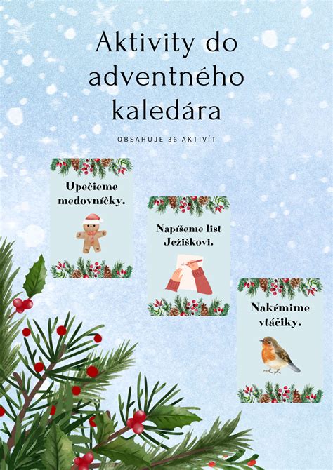 ilustrácia rôznych malých prekvapení do adventného kalendára, vrátane kartičiek so zážitkami