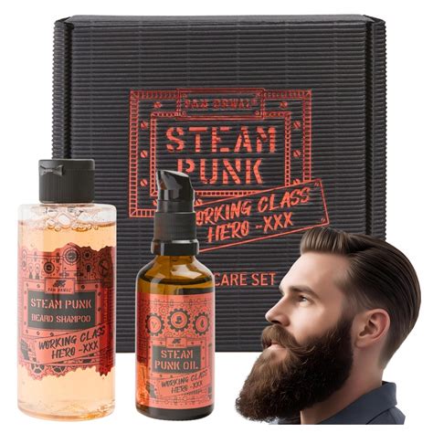 Praktická darčeková sada pre mužov s produktami na starostlivosť o bradu a telo.